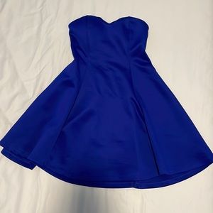 Forever 21 Blue Mini Open Back Dress